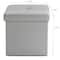 Simplify Faux Leather Folding Storage Ottoman Cube